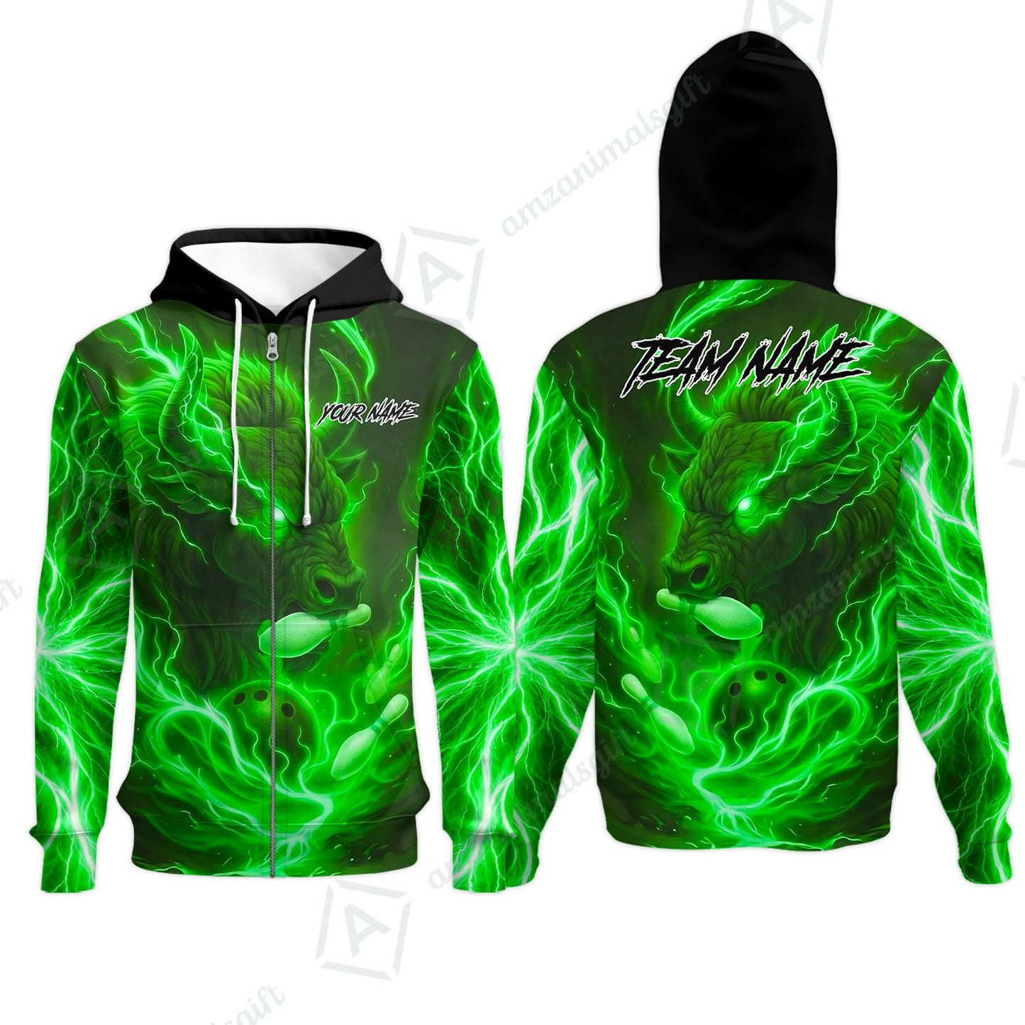 Custom Bowling Jersey Polo Shirt, Charging Bull Bowling Custom Bowling Jersey Team Shirt For Players With Name & Team Name