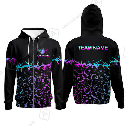 Zip Hoodie||Blue - Purple