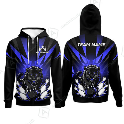 Zip Hoodie||Blue