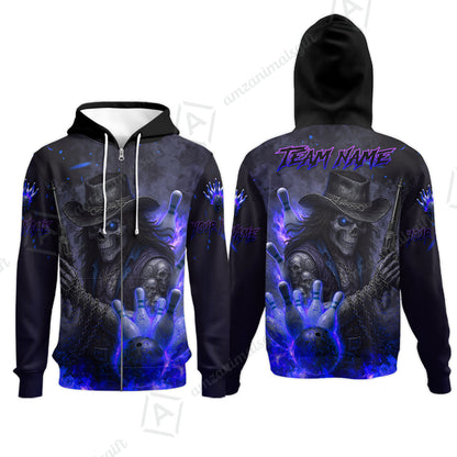 Zip Hoodie||Blue