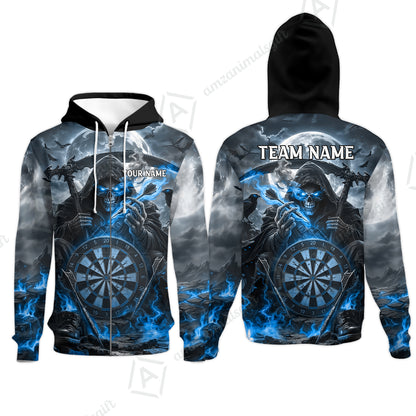 Zip Hoodie||Blue