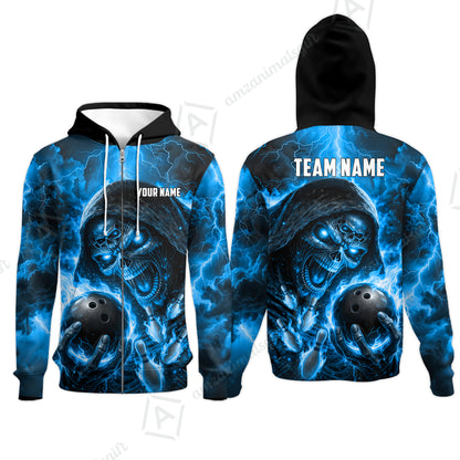 Zip Hoodie||Blue