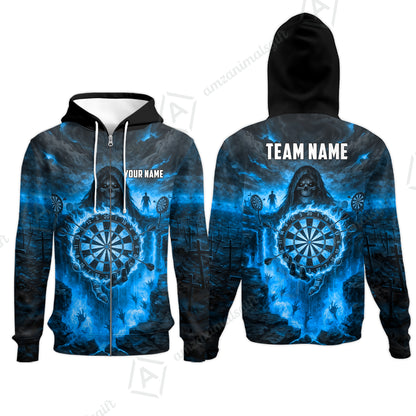 Zip Hoodie||Blue