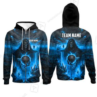 Zip Hoodie||Blue