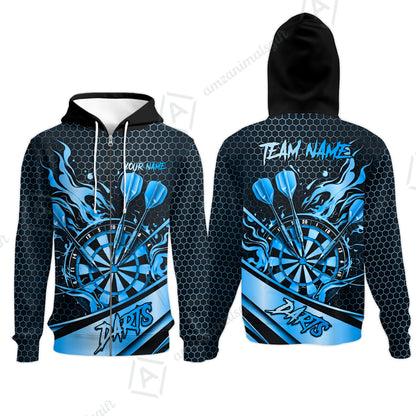 Zip Hoodie||Blue