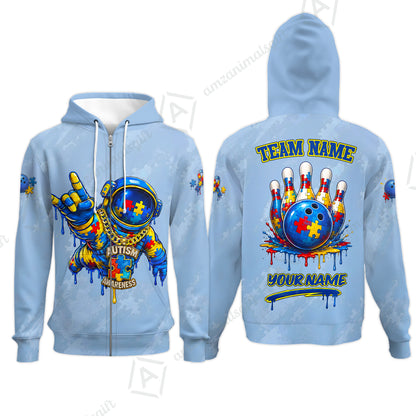 Zip Hoodie||Blue