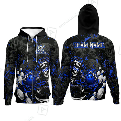 Zip Hoodie||Blue