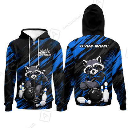 Zip Hoodie||Blue