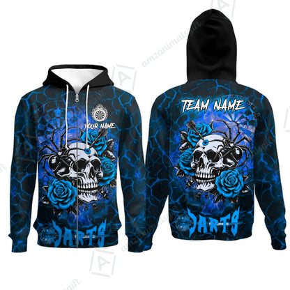 Zip Hoodie||Blue
