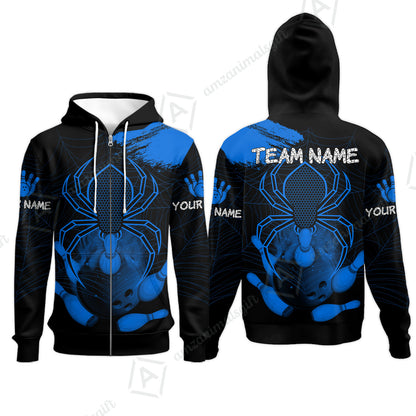 Zip Hoodie||Blue