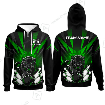 Zip Hoodie||Green