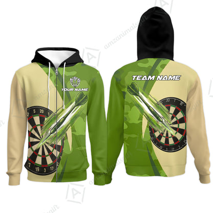 Zip Hoodie||Green