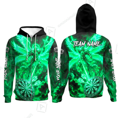 Zip Hoodie||Green