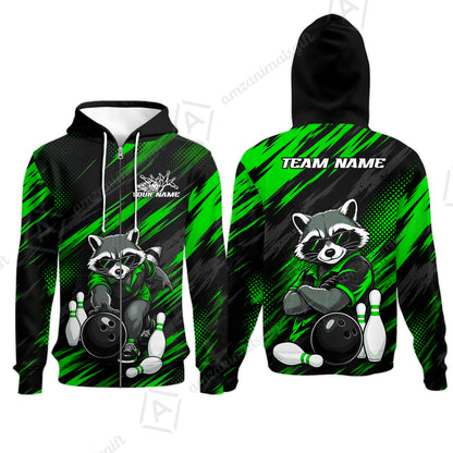 Zip Hoodie||Green
