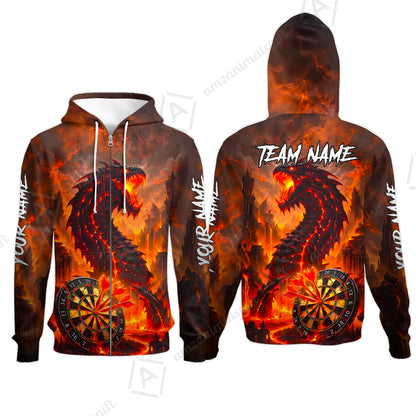 Zip Hoodie||Orange