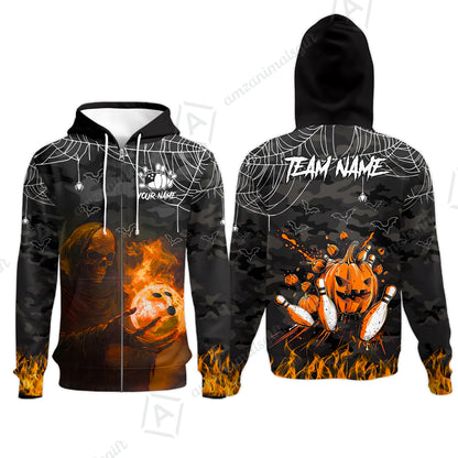 Zip Hoodie||Orange