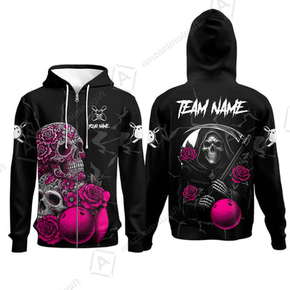 Zip Hoodie||Pink