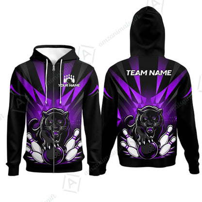 Zip Hoodie||Purple