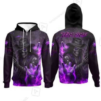 Zip Hoodie||Purple