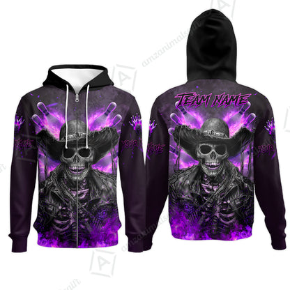 Zip Hoodie||Purple