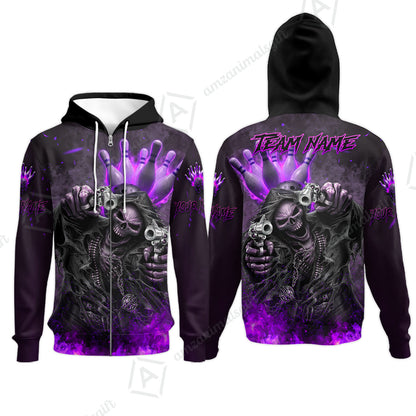 Zip Hoodie||Purple