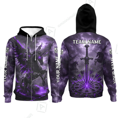 Zip Hoodie||Purple