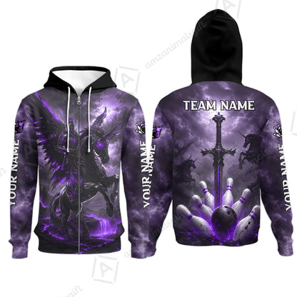 Zip Hoodie||Purple