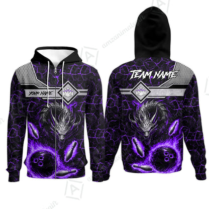 Zip Hoodie||Purple