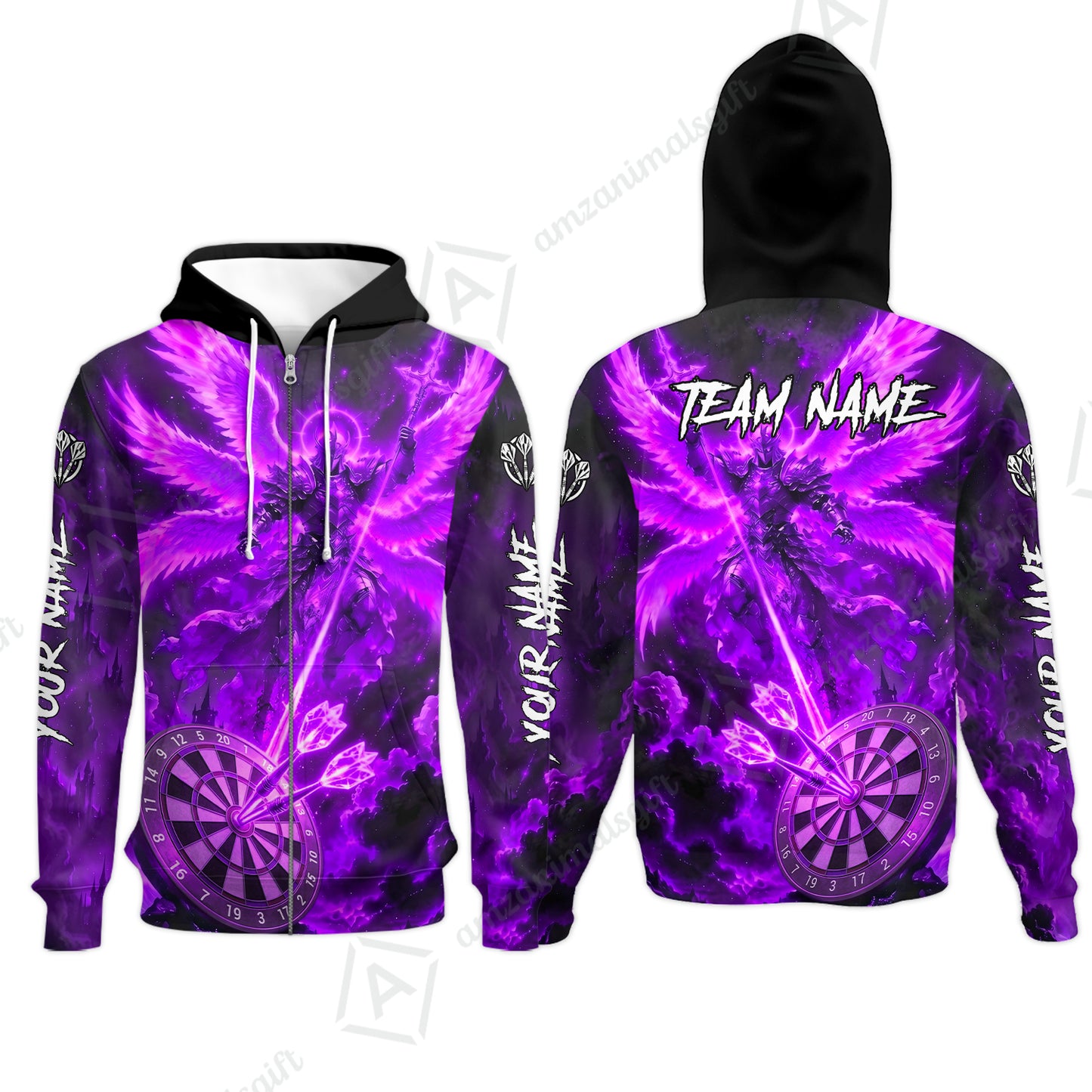 Zip Hoodie||Purple