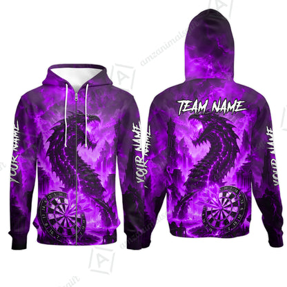 Zip Hoodie||Purple