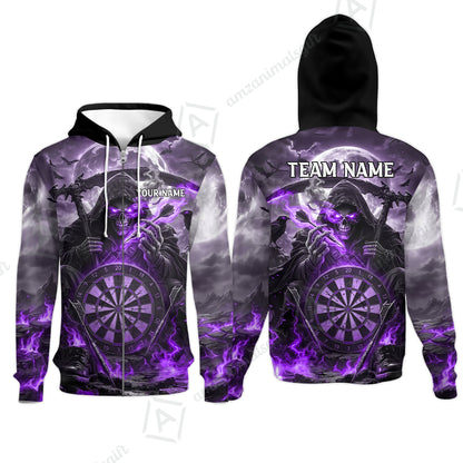 Zip Hoodie||Purple