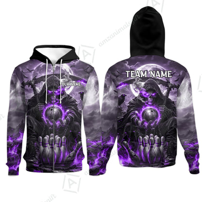 Zip Hoodie||Purple