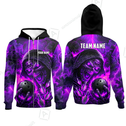 Zip Hoodie||Purple