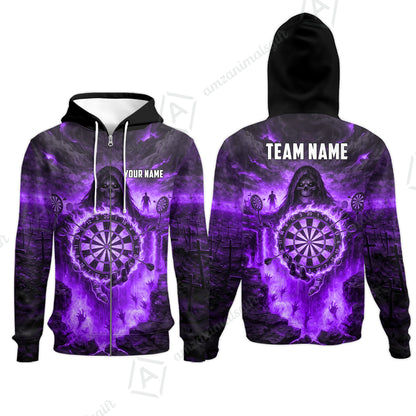 Zip Hoodie||Purple