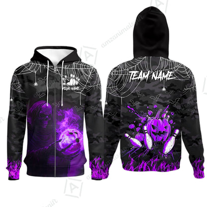 Zip Hoodie||Purple