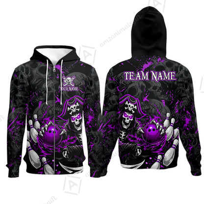 Zip Hoodie||Purple