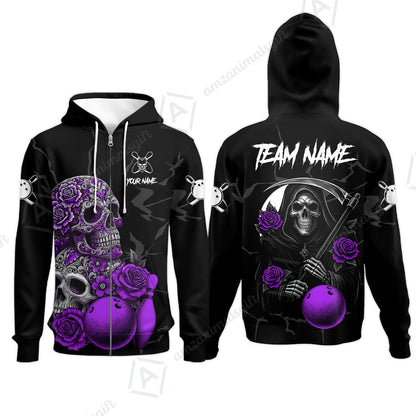 Zip Hoodie||Purple