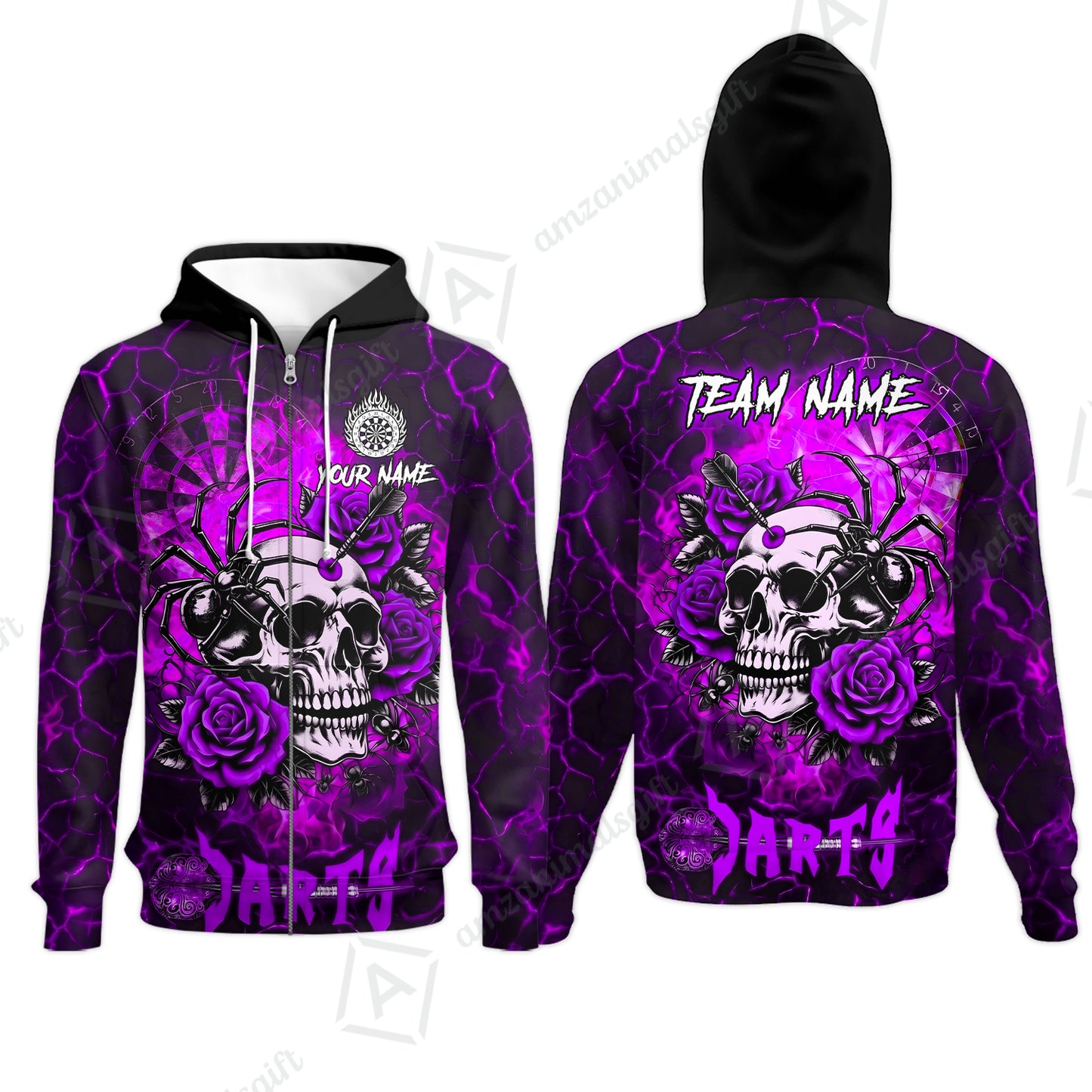 Zip Hoodie||Purple