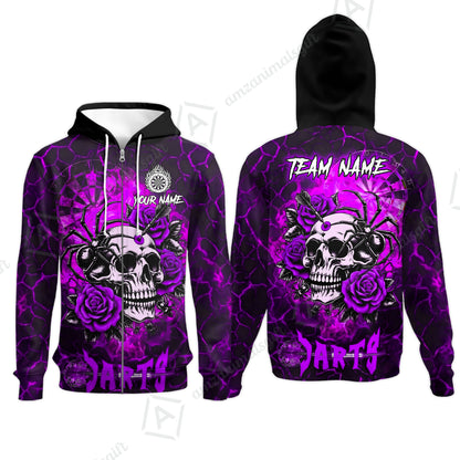 Zip Hoodie||Purple