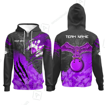 Zip Hoodie||Purple