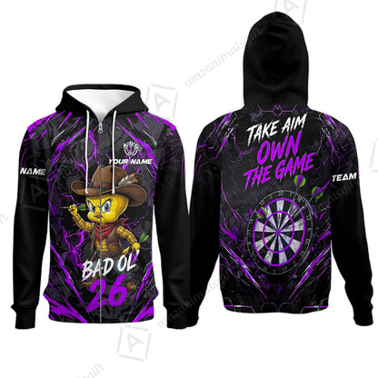 Zip Hoodie||Purple