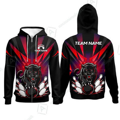 Zip Hoodie||Red