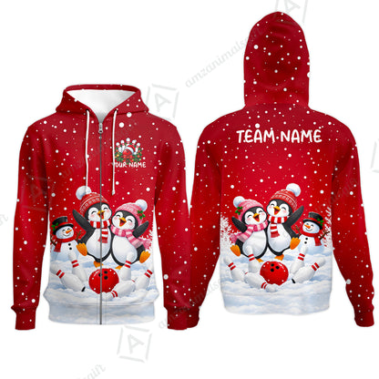 Zip Hoodie||Red