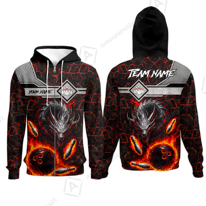 Zip Hoodie||Red
