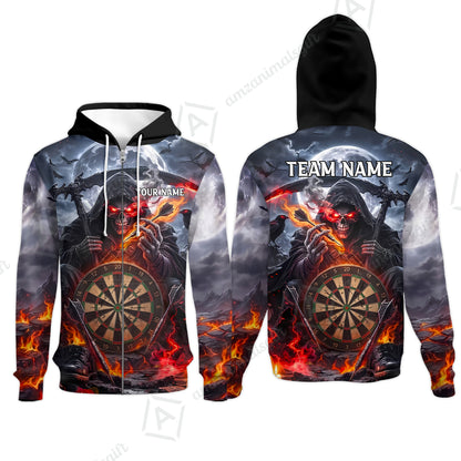Zip Hoodie||Red
