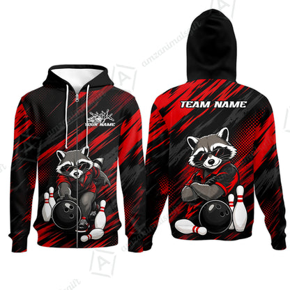 Zip Hoodie||Red