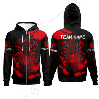 Zip Hoodie||Red