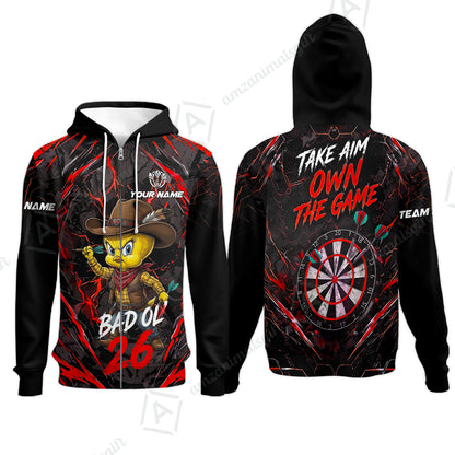 Zip Hoodie||Red