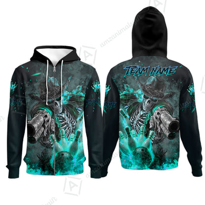 Zip Hoodie||Turquoise