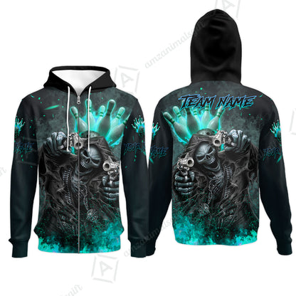 Zip Hoodie||Turquoise